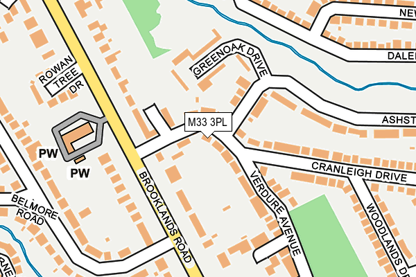 M33 3PL map - OS OpenMap – Local (Ordnance Survey)