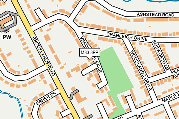 M33 3PP map - OS OpenMap – Local (Ordnance Survey)