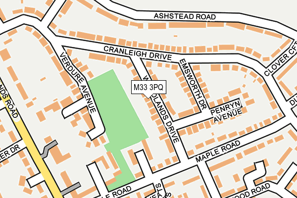 M33 3PQ map - OS OpenMap – Local (Ordnance Survey)