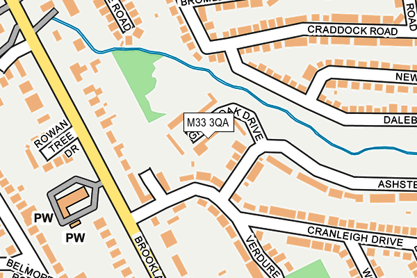 M33 3QA map - OS OpenMap – Local (Ordnance Survey)