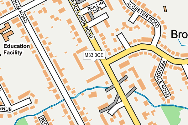 M33 3QE map - OS OpenMap – Local (Ordnance Survey)