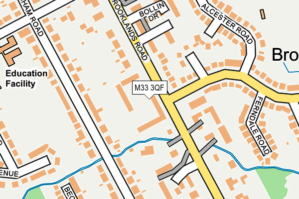M33 3QF map - OS OpenMap – Local (Ordnance Survey)