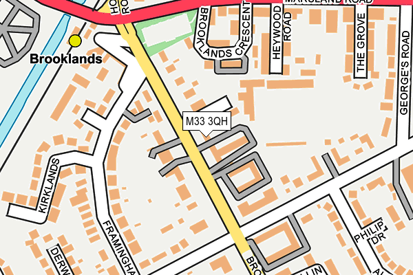 M33 3QH map - OS OpenMap – Local (Ordnance Survey)