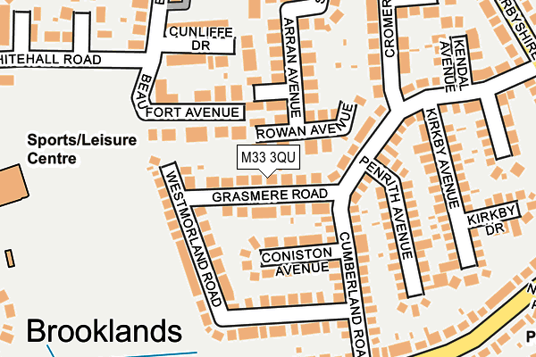 M33 3QU map - OS OpenMap – Local (Ordnance Survey)