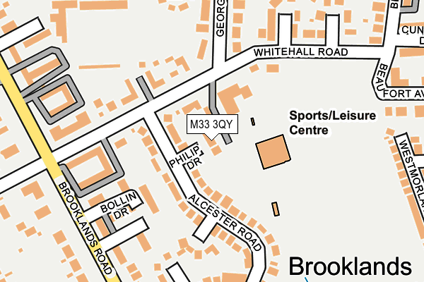 M33 3QY map - OS OpenMap – Local (Ordnance Survey)