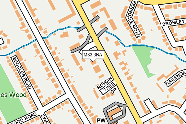 M33 3RA map - OS OpenMap – Local (Ordnance Survey)