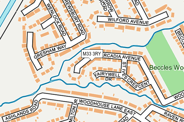 M33 3RY map - OS OpenMap – Local (Ordnance Survey)