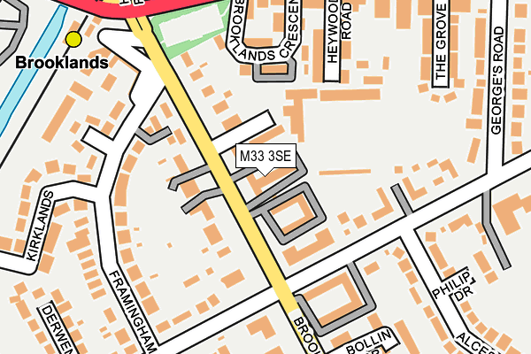 M33 3SE map - OS OpenMap – Local (Ordnance Survey)