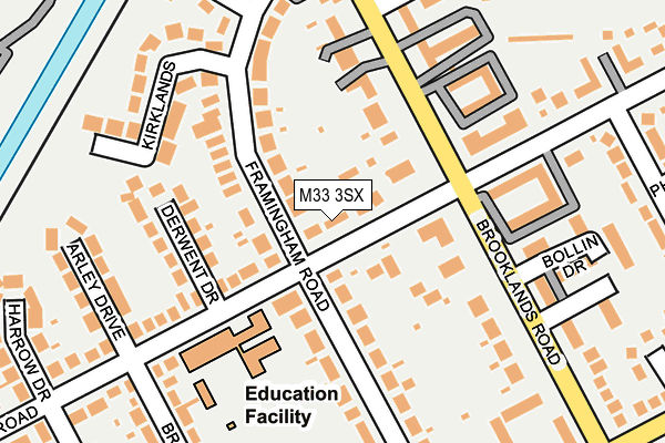 M33 3SX map - OS OpenMap – Local (Ordnance Survey)