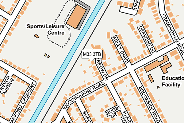 M33 3TB map - OS OpenMap – Local (Ordnance Survey)
