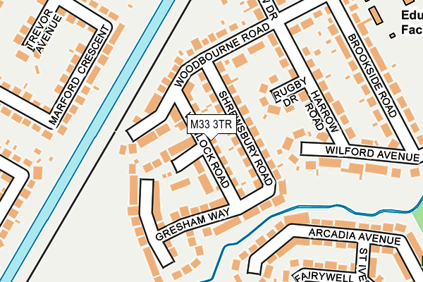 M33 3TR map - OS OpenMap – Local (Ordnance Survey)