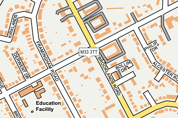 M33 3TT map - OS OpenMap – Local (Ordnance Survey)