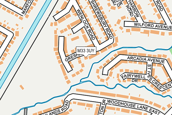 M33 3UY map - OS OpenMap – Local (Ordnance Survey)