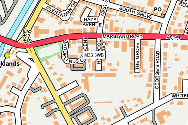 M33 3WB map - OS OpenMap – Local (Ordnance Survey)