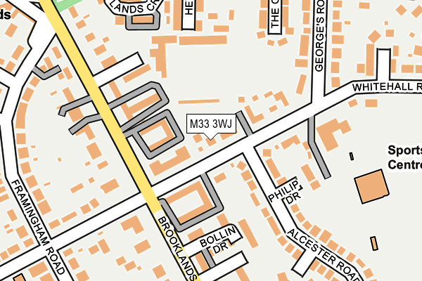 M33 3WJ map - OS OpenMap – Local (Ordnance Survey)