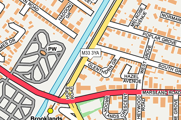 M33 3YA map - OS OpenMap – Local (Ordnance Survey)