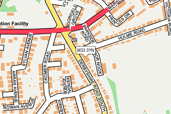 M33 3YN map - OS OpenMap – Local (Ordnance Survey)