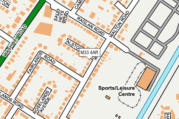 M33 4AR map - OS OpenMap – Local (Ordnance Survey)