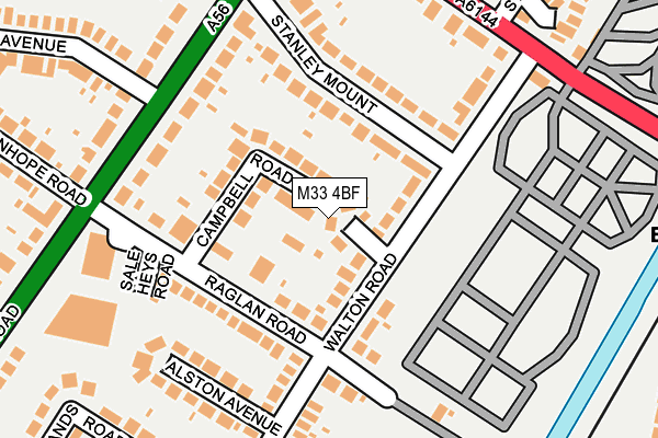 M33 4BF map - OS OpenMap – Local (Ordnance Survey)