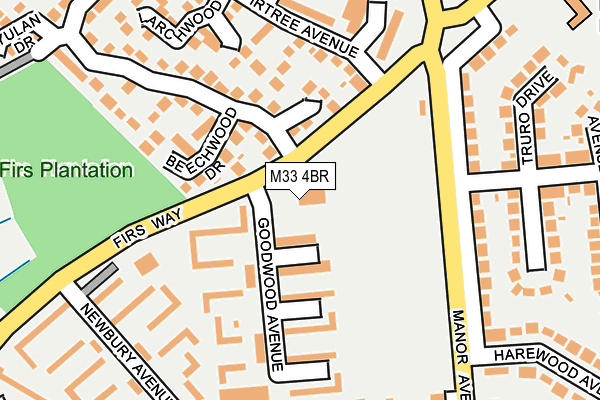 M33 4BR map - OS OpenMap – Local (Ordnance Survey)