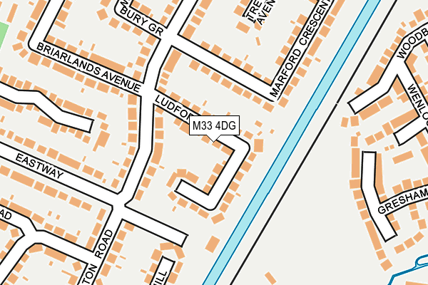 M33 4DG map - OS OpenMap – Local (Ordnance Survey)