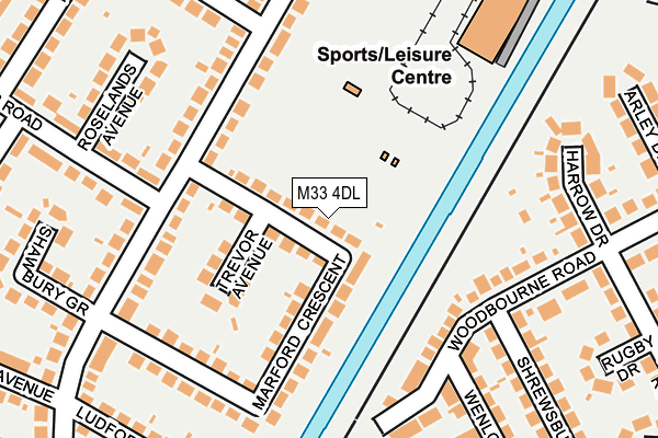 M33 4DL map - OS OpenMap – Local (Ordnance Survey)