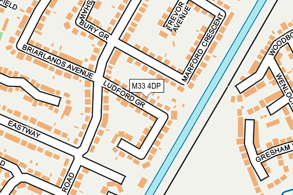 M33 4DP map - OS OpenMap – Local (Ordnance Survey)