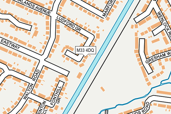 M33 4DQ map - OS OpenMap – Local (Ordnance Survey)