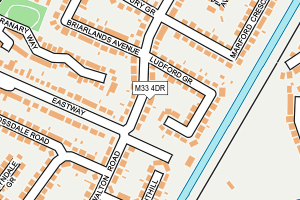 M33 4DR map - OS OpenMap – Local (Ordnance Survey)