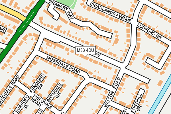 M33 4DU map - OS OpenMap – Local (Ordnance Survey)