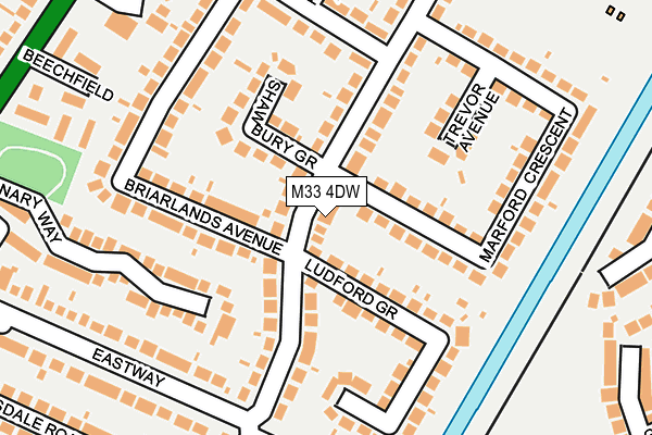 M33 4DW map - OS OpenMap – Local (Ordnance Survey)