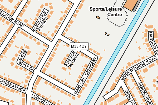 M33 4DY map - OS OpenMap – Local (Ordnance Survey)