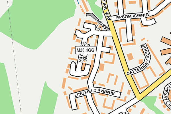 M33 4GG map - OS OpenMap – Local (Ordnance Survey)