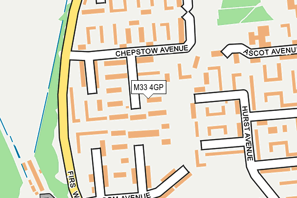 M33 4GP map - OS OpenMap – Local (Ordnance Survey)