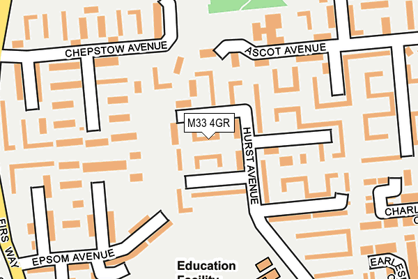 M33 4GR map - OS OpenMap – Local (Ordnance Survey)