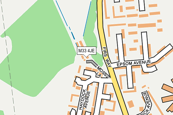 M33 4JE map - OS OpenMap – Local (Ordnance Survey)