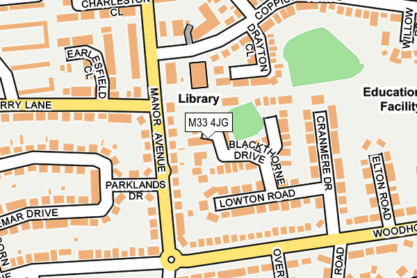 M33 4JG map - OS OpenMap – Local (Ordnance Survey)