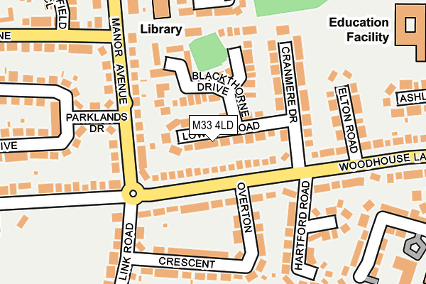 M33 4LD map - OS OpenMap – Local (Ordnance Survey)