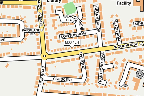 M33 4LH map - OS OpenMap – Local (Ordnance Survey)