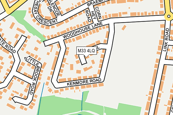 M33 4LQ map - OS OpenMap – Local (Ordnance Survey)