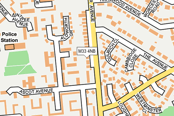 M33 4NB map - OS OpenMap – Local (Ordnance Survey)