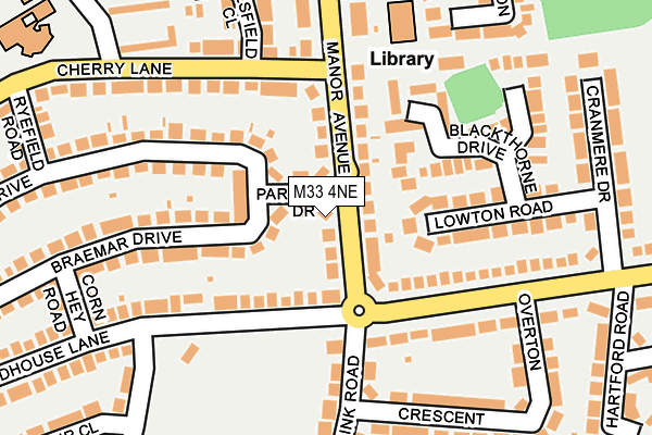 M33 4NE map - OS OpenMap – Local (Ordnance Survey)