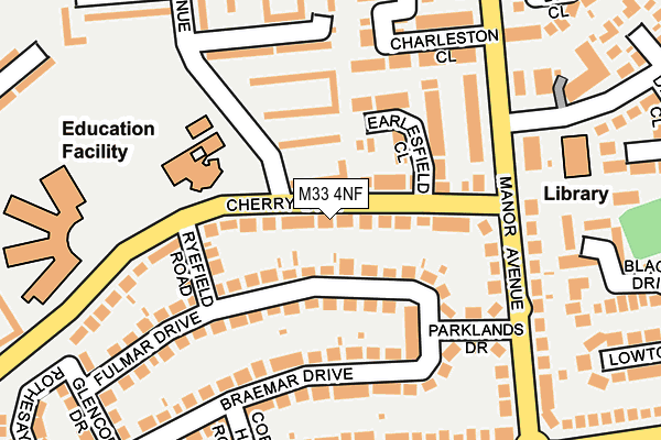 M33 4NF map - OS OpenMap – Local (Ordnance Survey)