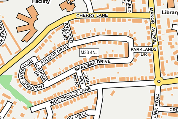 M33 4NJ map - OS OpenMap – Local (Ordnance Survey)