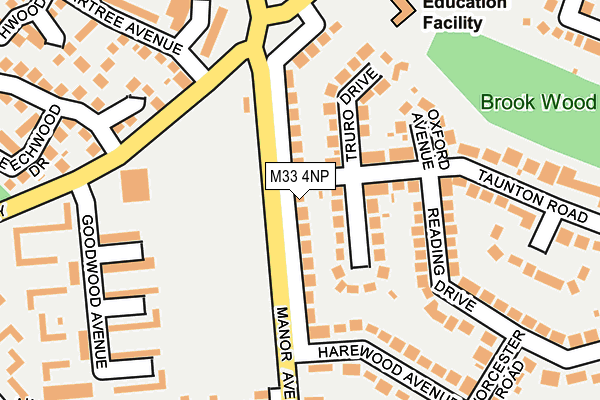 M33 4NP map - OS OpenMap – Local (Ordnance Survey)