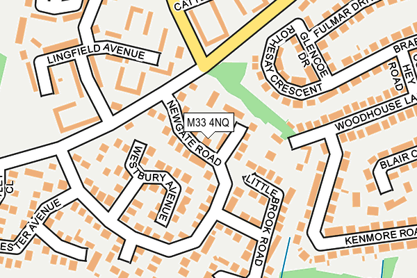 M33 4NQ map - OS OpenMap – Local (Ordnance Survey)