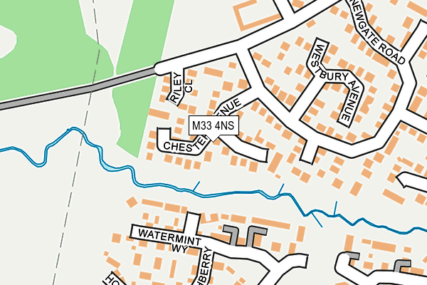 M33 4NS map - OS OpenMap – Local (Ordnance Survey)