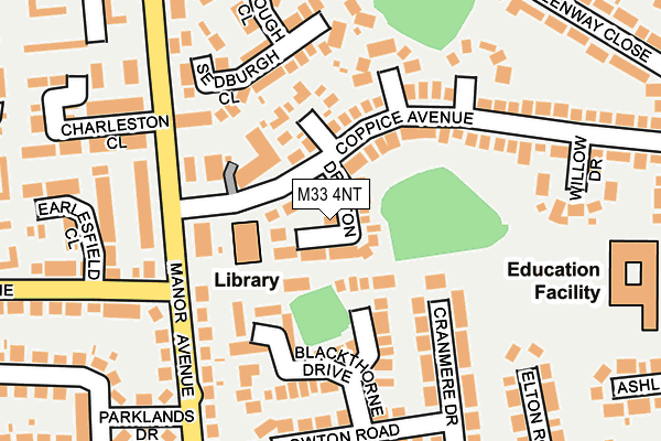 M33 4NT map - OS OpenMap – Local (Ordnance Survey)