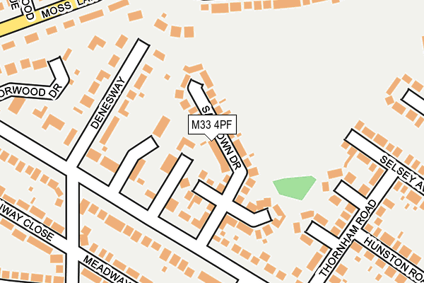 M33 4PF map - OS OpenMap – Local (Ordnance Survey)