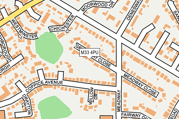 M33 4PU map - OS OpenMap – Local (Ordnance Survey)